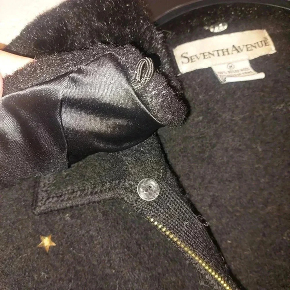 Seventh Avenue Christmas Sweater Vest Reindeer Size Medium Boiled Wool - Picture 6 of 9